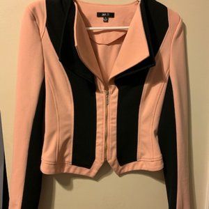 pink and black jacket